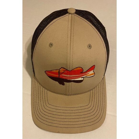 Richardson 112 Trucker Hat SnapBack Adjustable Tan Fishing Fish Hat - Picture 2 of 4